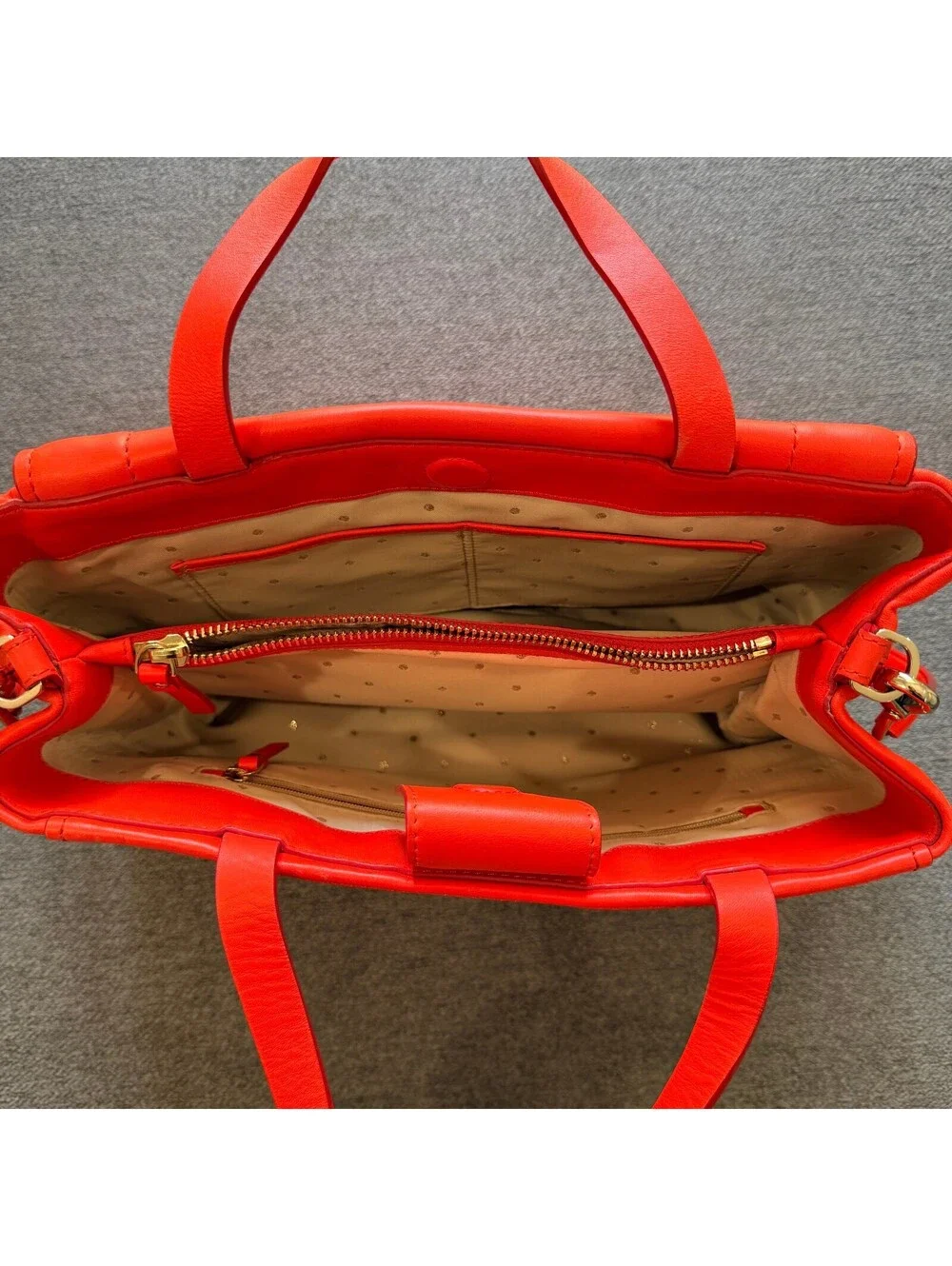 Kate Spade Bradshaw Bow Terrace Maraschino Red Leather Satchel Crossbody Bag